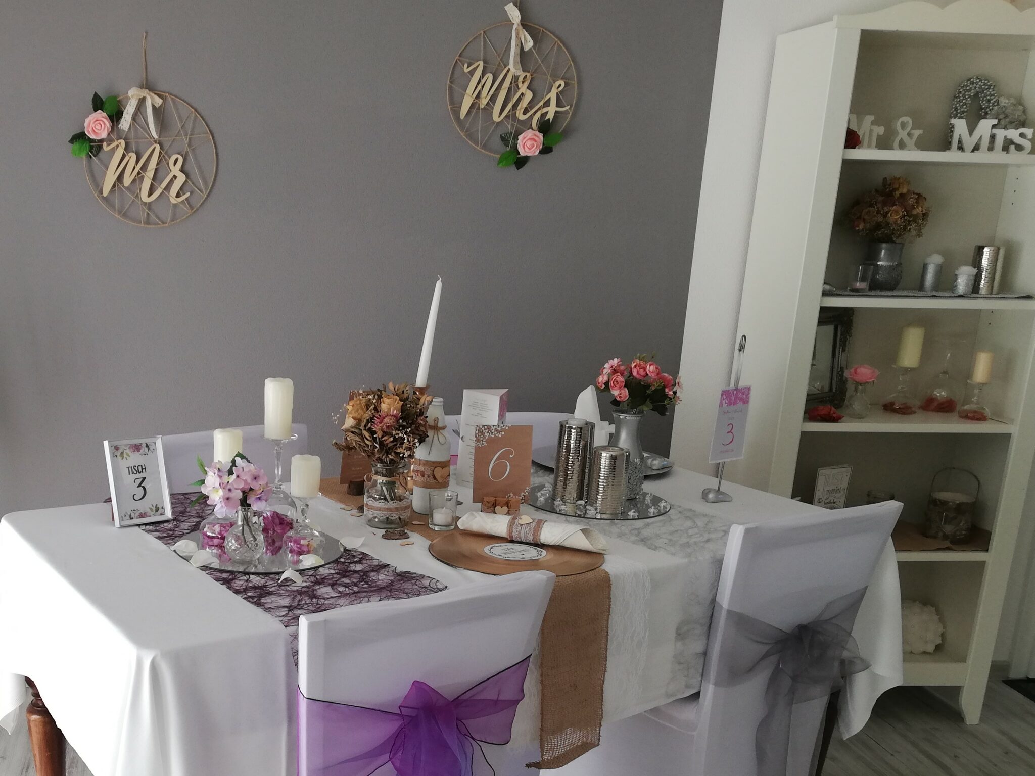 Dekokonzept Hochzeit